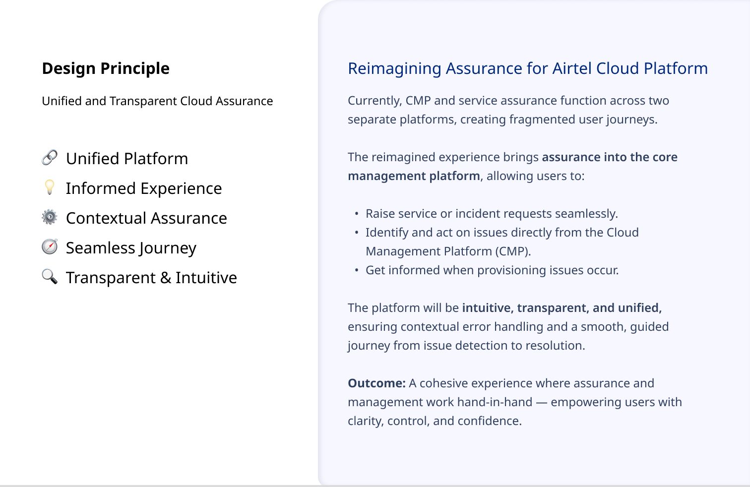 Assurance design principles and explored concepts